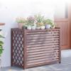 Air Conditioner Fence Wood, Free Standing Privacy Fence Panels for Outside, Outdoor Trash Can Screens, Air Conditioning Fences Screen Cover Flower Rack view 1