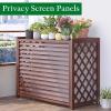 Air Conditioner Fence Wood, Free Standing Privacy Fence Panels for Outside, Outdoor Trash Can Screens, Air Conditioning Fences Screen Cover Flower Rack view 2