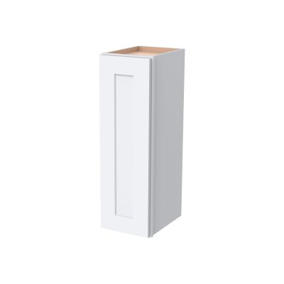 HCIOAN Solid Wood Wall Cabinet-RTA Single Door with Adjustable Shelves for Kitchen,Bathroom, Medicine Cabinet-Durable, Space-Saving, Easy Installation (SK-White, 21" W x 12" D x 36" H)