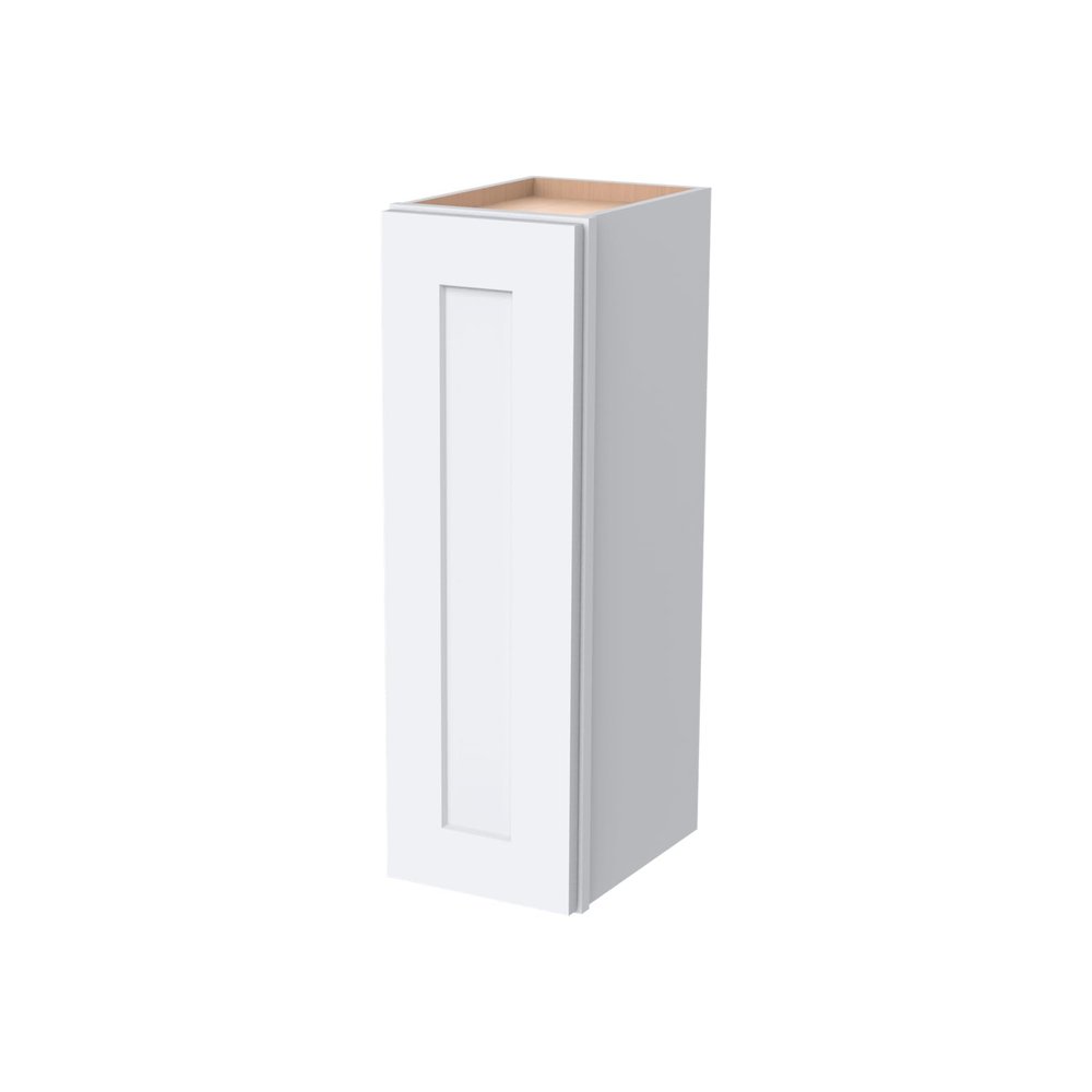 HCIOAN Solid Wood Wall Cabinet-RTA Single Door with Adjustable Shelves for Kitchen,Bathroom, Medicine Cabinet-Durable, Space-Saving, Easy Installation (SK-White, 21" W x 12" D x 36" H)
