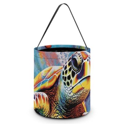 Colorful Sea Turtle Trick Or Treat Bag Halloween Candy Bags Reusable Party Favor Bag for Christmas & Gift Exchange