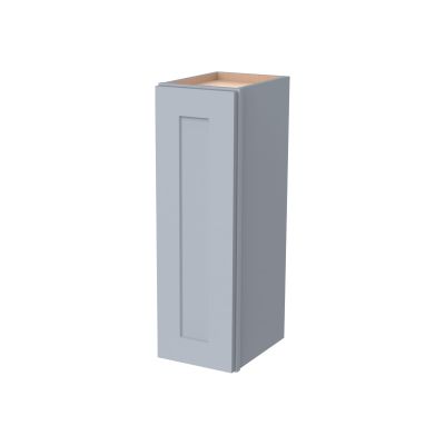 HCIOAN Solid Wood Wall Cabinet-RTA Single Door with Adjustable Shelves for Kitchen,Bathroom, Medicine Cabinet-Durable, Space-Saving, Easy Installation (SK-Grey, 15" W x 12" D x 42" H)
