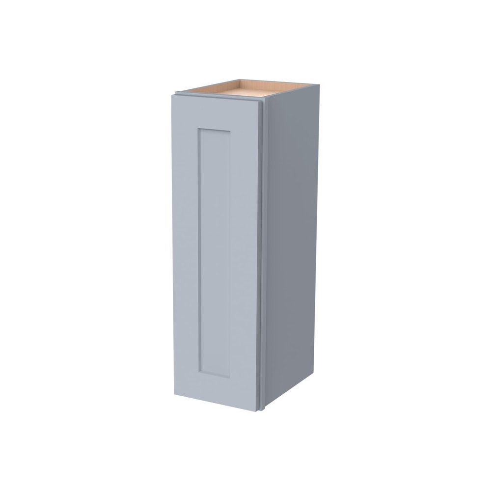 HCIOAN Solid Wood Wall Cabinet-RTA Single Door with Adjustable Shelves for Kitchen,Bathroom, Medicine Cabinet-Durable, Space-Saving, Easy Installation (SK-Grey, 15" W x 12" D x 42" H)