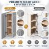 HCIOAN Solid Wood Wall Cabinet-RTA Single Door with Adjustable Shelves for Kitchen,Bathroom, Medicine Cabinet-Durable, Space-Saving, Easy Installation (SK-Grey, 15" W x 12" D x 42" H) view 3