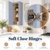 HCIOAN Solid Wood Wall Cabinet-RTA Single Door with Adjustable Shelves for Kitchen,Bathroom, Medicine Cabinet-Durable, Space-Saving, Easy Installation (SK-Grey, 15" W x 12" D x 42" H) view 4