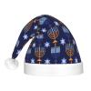 Lbacwy Happy Hanukkah Jewish Chanukah Holiday Christmas Hat Santa Hat Adults Xmas Hats For Costume Party Accessory Decoration view 3