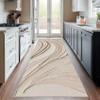2.6x8 Abstract Wave Runner Rug for Hallway, Washable 3D Modern Rug Runner Non Slip, Abstract Wave Home Decor Carpet for Kitchen, Bedroom, Entryway, Laundry Room, Ultra Thin Soft E134 view 2