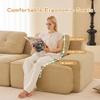 117.3" U Shaped Modular Sectional Sofa, Modern Comfy 5 Seater Boneless Couch with Ottoman, Comfy Cloud Sleeper Sofa with Deep Seat, Upholstered Couches for Living Room, Apartment, Camel view 4