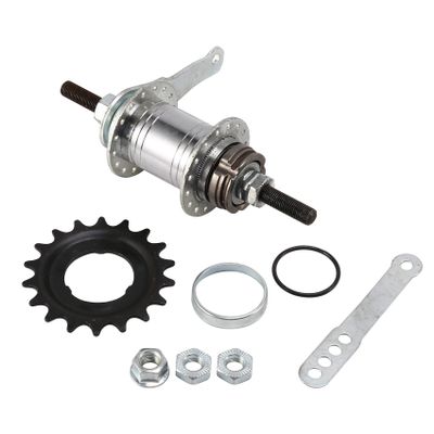 HYAWVCBL 32 Hole Reversing Ride Backwards Brake Fixed Gear Bike Rear Hub Aluminum Alloy Bicycle Bike Coaster Brake Rear Hub 32 Holes Fixed/Free Gear Silver