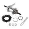 HYAWVCBL 32 Hole Reversing Ride Backwards Brake Fixed Gear Bike Rear Hub Aluminum Alloy Bicycle Bike Coaster Brake Rear Hub 32 Holes Fixed/Free Gear Silver view 1