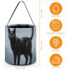 Halloween Trick Or Treat Bag Durable, Black Cat Candy Tote Bag Reusable Gift Bags for Party view 2