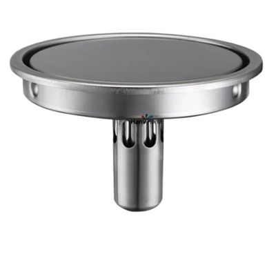 Shower Drain Tile Insert Round Floo Bathroom Stainless Steel Anti-Odor Floor Drain Hardware Invisible(150mm A)