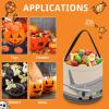 Halloween Trick Or Treat Bag Durable, Airplane on Airport Candy Tote Bag Reusable Gift Bags for Party view 3
