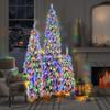 Durable Artificial Design! 3 Sets of 8/6/4-foot Snow Plush pre Hair Pencil Trees with 1455 Branches and 520LED11 Light Effect Christmas Trees, Slender and not occupying Much Space view 3