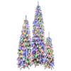 Durable Artificial Design! 3 Sets of 8/6/4-foot Snow Plush pre Hair Pencil Trees with 1455 Branches and 520LED11 Light Effect Christmas Trees, Slender and not occupying Much Space view 4