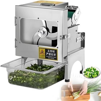 200W Electric Vegetable Cutter - Commercial Scallion Slicer & Spring Onion Chopper for Ginger, Chili, Potato, Cucumber - 150kg/hour Green Onion, Celery, Parsley Chopper