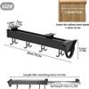 LIUZQWAED Hanging Garage Storage Rack, Pull Out Broom Holder, Multifunctional Slide Broom and Mop Organizer/Storage, for Kitchen/Closet/Home/Cupboard/Wardrobe(10.23in-8 Hook) view 2