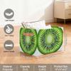 Axurera Collapsible Fabric Cube Storage Bins with Handles for Closet Shelves,Kiwi Fruit Slice Foldable Organizer Baskets for Organizing Clothes Nursery Toy,2 Packs view 2