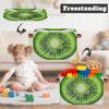 Axurera Collapsible Fabric Cube Storage Bins with Handles for Closet Shelves,Kiwi Fruit Slice Foldable Organizer Baskets for Organizing Clothes Nursery Toy,2 Packs view 3