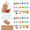 100 Sets Ocean Themed Party Including Cute Sea Creatures Keychain with Thank You Cards Organza Bags Party Decorations Gifts Baby Shower view 1