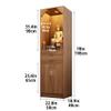 78 Inch Tall Personal Shrine Altar Cabinet, Wood Chinese Buddha Niche Cabinet with Storage, Buddhist Altar Meditation Table, for Home, Temple Buddha Shrine (Walnut Without Door, 22.8*18.9*78in) view 2