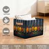 Axurera Collapsible Fabric Cube Storage Bins with Handles for Closet Shelves,Kitchen Spices In Spoons Art Foldable Organizer Baskets for Organizing Clothes Nursery Toy,2 Packs view 2