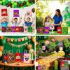 12 Pixel Birthday Favor Bags with Handles - Kids Party Candy Favor Bags, Video Game Party Decoration Supplies, for Boys and Girls Pixel Birthday Decoration view 2