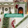 2 Pack 9FT Pre-lit Snow Flocked Christmas Garland, Artificial Christmas Garland Fake Green Faux Lighted Artificial Xmas Garland for Table Fireplace Mantle Holiday Home Indoor Outdoor Decor view 4