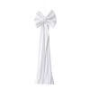 Menolana Christmas Bow Xmas Decor Supplies Giant Bowknot Velvet Ornament for Indoor Farmhouse Front Door Staircase Wedding, Whote view 1