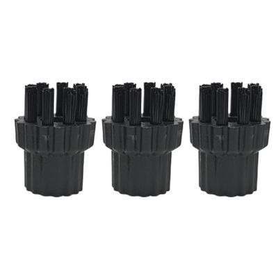 SYBJTLPAR 3-Piece M8 Steam Mop Brush Head Accessory Set, Compatible with Most Steam Cleaners(M8 Black Brush)