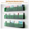 40cm 60cm 100cm Long Living Room Magazine Rack, Acrylic Wall Mounted Magazine Holder, Book Literature Document Holder, Leaflet Display Stand(Green,Length 60cm/23.6") view 2