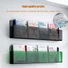 40cm 60cm 100cm Long Living Room Magazine Rack, Acrylic Wall Mounted Magazine Holder, Book Literature Document Holder, Leaflet Display Stand(Green,Length 60cm/23.6") view 3