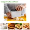 ANIS KEBBR 1 Pack Black Stainless Steel Bench Scraper & Chopper Ideal Baking Essential, Dough/Pastry/Food Cutter for Cake, Pizza, Bread & Cooking view 2