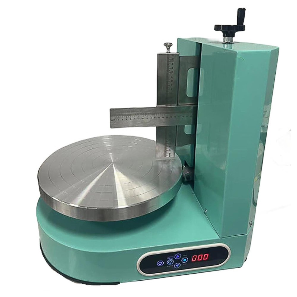 Cake Decorating Machine, 110-220V 4-12inches Tabletop Cake Cream Spreading Machine with Display for Households, Dessert Shops(Green)