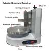 Cake Decorating Machine, 110-220V 4-12inches Tabletop Cake Cream Spreading Machine with Display for Households, Dessert Shops(Green) view 3
