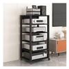 4/5/6-Tier AV Media Player Stand, 110cm Tall Audio Rack Cabinet, Adjustable Wooden Shelves for Record Player/Cables/Game Consoles(6-Tier) view 1