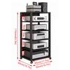 4/5/6-Tier AV Media Player Stand, 110cm Tall Audio Rack Cabinet, Adjustable Wooden Shelves for Record Player/Cables/Game Consoles(6-Tier) view 2