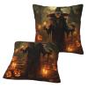 LEVNDIEJ Pumpkin Halloween Print Pillow Cases Pillowcase Pack of 2 Throw Pillow Cover,20x20 Inches for Couch Sofa Bed view 3