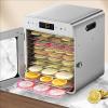 YIGECHENXIN Electric Food Dehydrator Machine Stainless Steel Adjustable Temperature Fruit Vegetables Dryer with 10 Tray Time-Saving and Labor-Saving Easy to Clean(220V/110V),220V view 4