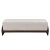 Christopher Knight Home Kingen 55'' Linen Fabric Upholstered End of Bed Ottoman, Wooden Living Room Ottoman Bench with Thick Soft Cushions, Long Entryway Bench, Long Seating for Bedroom, Brown + Beige view 3