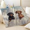 Hyper-Realistic Dream Photography Dachshund Printed Blanket, Ultra Soft Cozy Flannel Throw Blanket, Perfect for Animal Lovers Home Decor (03,70 x 80in) view 1