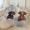 Hyper-Realistic Dream Photography Dachshund Printed Blanket, Ultra Soft Cozy Flannel Throw Blanket, Perfect for Animal Lovers Home Decor (03,70 x 80in) view 2