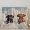Hyper-Realistic Dream Photography Dachshund Printed Blanket, Ultra Soft Cozy Flannel Throw Blanket, Perfect for Animal Lovers Home Decor (03,70 x 80in) view 3