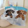 Hyper-Realistic Dream Photography Dachshund Printed Blanket, Ultra Soft Cozy Flannel Throw Blanket, Perfect for Animal Lovers Home Decor (01,40 x 60in) view 2