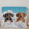 Hyper-Realistic Dream Photography Dachshund Printed Blanket, Ultra Soft Cozy Flannel Throw Blanket, Perfect for Animal Lovers Home Decor (01,40 x 60in) view 3