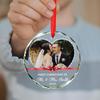 2026 First Christmas As Mr & Mrs Glass Ornament, Personalized Image Mr Mrs Just Married Christmas Ornaments, 1st Xmas Married Ornament Gifts for Husband Wife, Custom Names 1st Year Marriage Keepsake view 3