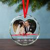 2026 First Christmas As Mr & Mrs Glass Ornament, Personalized Image Mr Mrs Just Married Christmas Ornaments, 1st Xmas Married Ornament Gifts for Husband Wife, Custom Names 1st Year Marriage Keepsake view 4