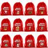 Christmas Gift Bags with Drawstring, Linen Burlap Material (2-B, 13 * 18cm) view 2