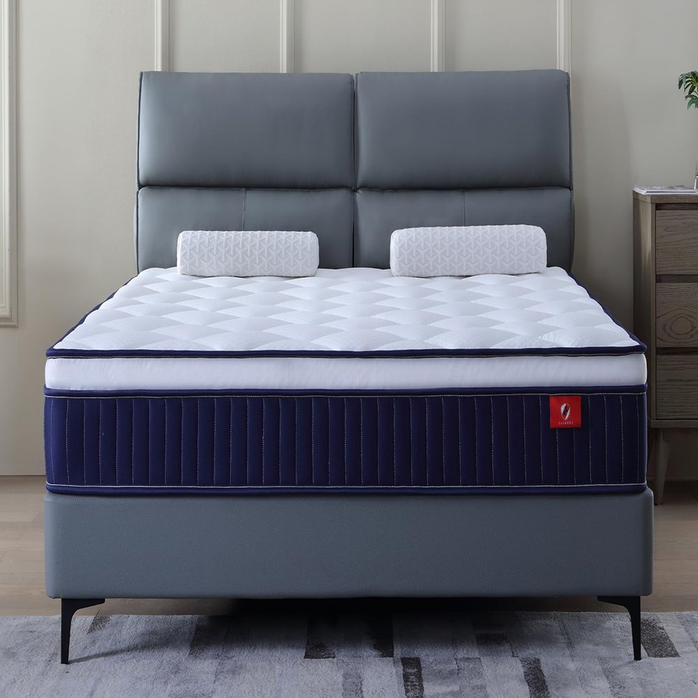 MWrouqfur 10 inch Twin Mattress in A Box, Twin Hybrid Mattress with Pocket Springs, Medium Firm Feel, Fiberglass Free, Soft & Breathable for Adults and Teens, Bedroom (Twins 10 Inch)