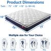 MWrouqfur 10 inch Twin Mattress in A Box, Twin Hybrid Mattress with Pocket Springs, Medium Firm Feel, Fiberglass Free, Soft & Breathable for Adults and Teens, Bedroom (Twins 10 Inch) view 2